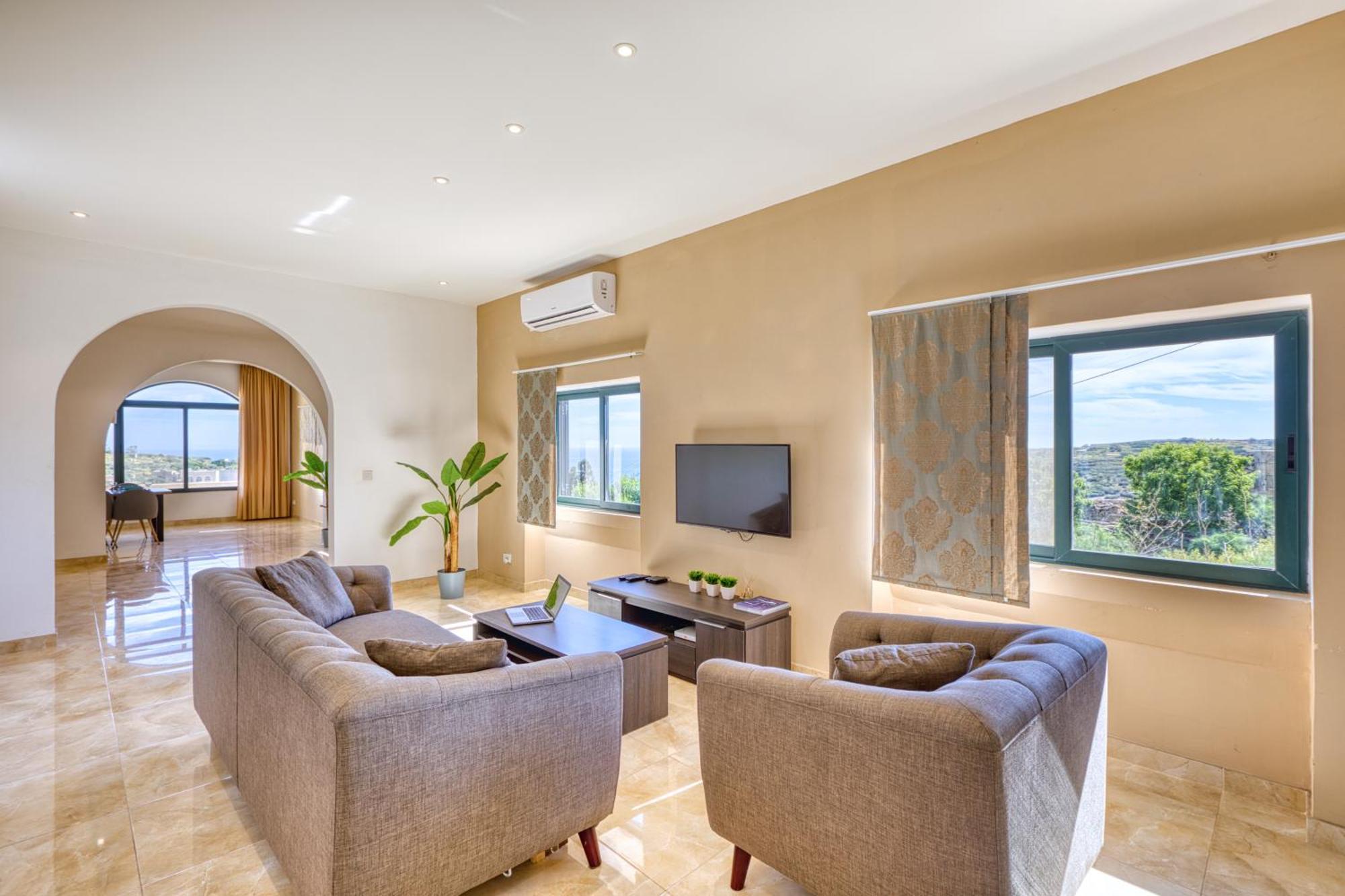 Spacious, Bright, Valley & Sea View Maisonette Xagħra Eksteriør bilde